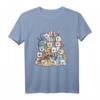 Happy Katzen Team T-Shirt mit Katzenmotiv – Lustiges Cartoon Design, Geschenkidee für Katzenliebhaber, Kinder, Damen & Herren zu Geburtstag & Weihnachten
