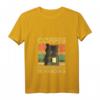 Damen Coffee Because Murder Is Wrong T-Shirt mit V-Ausschnitt – Lustiges Kaffee- und Katzen-Motiv