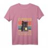 Damen Coffee Because Murder Is Wrong T-Shirt mit V-Ausschnitt – Lustiges Kaffee- und Katzen-Motiv