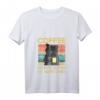 Damen Coffee Because Murder Is Wrong T-Shirt mit V-Ausschnitt – Lustiges Kaffee- und Katzen-Motiv
