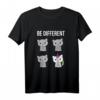 Be Different Shirt - Lustiges Katzenhemd mit handgezeichnetem Motiv, ideales Geburtstagsgeschenk für Katzenliebhaber und Freunde