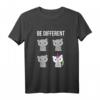 Be Different Shirt - Lustiges Katzenhemd mit handgezeichnetem Motiv, ideales Geburtstagsgeschenk für Katzenliebhaber und Freunde
