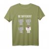 Be Different Shirt - Lustiges Katzenhemd mit handgezeichnetem Motiv, ideales Geburtstagsgeschenk für Katzenliebhaber und Freunde