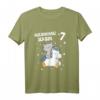 Süßes Kinder T-Shirt für 7-Jährige Mädchen mit Sternen, Katzen und Einhorn – Perfekt für Geburtstag, Kindergarten & Spielplatz