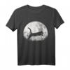 Katzenliebhaber Geschenk - Lustiges CAT MOOM Katzen Mond Silhouette T-Shirt für Geburtstage & Weihnachten