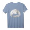 Katzenliebhaber Geschenk - Lustiges CAT MOOM Katzen Mond Silhouette T-Shirt für Geburtstage & Weihnachten