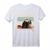 Lustiges Katzenshirt mit schwarzem Humor - Maske auf Kontakte halbieren | Für Zyniker, Goths, Metaller & Halloween