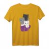 Asexuelle Flagge Pride LGBTQ Katzen T-Shirt – Unterstützung für Asexuelle und Pride Monat im Juni
