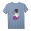 Asexuelle Flagge Pride LGBTQ Katzen T-Shirt – Unterstützung für Asexuelle und Pride Monat im Juni