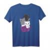 Asexuelle Flagge Pride LGBTQ Katzen T-Shirt – Unterstützung für Asexuelle und Pride Monat im Juni