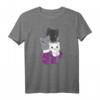 Asexuelle Flagge Pride LGBTQ Katzen T-Shirt – Unterstützung für Asexuelle und Pride Monat im Juni