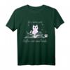 Witziges Katzen- und Kaffee-T-Shirt für Kaffeeliebhaber, Buchfans und Tierfreunde – Perfektes Geschenk für Morgengruß- und Humorliebhaber