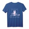 Witziges Katzen- und Kaffee-T-Shirt für Kaffeeliebhaber, Buchfans und Tierfreunde – Perfektes Geschenk für Morgengruß- und Humorliebhaber