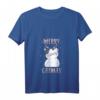 Damen HapFrog T-Shirt mit V-Ausschnitt - Weihnachtliches Katzen Design 'Merry Catmas' für Katzenliebhaberinnen