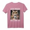 Kaffe Morgenmuffel Mitarbeiter Spruch Lustig Katze Geschenk T-Shirt - Ironischer Witz für Arbeit, Teenager & Katzenliebhaber