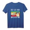 Best Cat Mom Ever T-Shirt für Katzenliebhaberinnen – Lustiges Retro Vintage Design für Tiermütter und Katzenfans