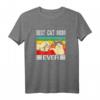 Best Cat Mom Ever T-Shirt für Katzenliebhaberinnen – Lustiges Retro Vintage Design für Tiermütter und Katzenfans