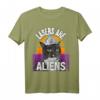 Lasers Are Aliens Funny Conspiracy Theorist Katze Alufolie Hut T-Shirt – Lustiges Geschenk für Verschwörungstheoretiker und Katzenfans