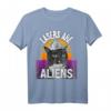 Lasers Are Aliens Funny Conspiracy Theorist Katze Alufolie Hut T-Shirt – Lustiges Geschenk für Verschwörungstheoretiker und Katzenfans