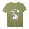 Kinder T-Shirt für 6-Jährige Mädchen mit Sternen & Katze - Süßes Geburtstagsdesign, perfekt für Party, Kindergarten & Spielplatz
