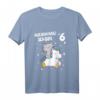 Kinder T-Shirt für 6-Jährige Mädchen mit Sternen & Katze - Süßes Geburtstagsdesign, perfekt für Party, Kindergarten & Spielplatz