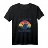 Damen Cat Pew Pew Madafakas Vintage Retro Lustiges Katze T-Shirt mit V-Ausschnitt – Humorvolles Statement-Shirt für Katzenfans