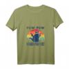 Damen Cat Pew Pew Madafakas Vintage Retro Lustiges Katze T-Shirt mit V-Ausschnitt – Humorvolles Statement-Shirt für Katzenfans