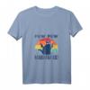 Damen Cat Pew Pew Madafakas Vintage Retro Lustiges Katze T-Shirt mit V-Ausschnitt – Humorvolles Statement-Shirt für Katzenfans