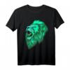 Grün Mint Löwen Kopf T-Shirt – Majestätisches Tiermotiv für Katzen- und Tierliebhaber, Geschenkidee