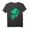 Grün Mint Löwen Kopf T-Shirt – Majestätisches Tiermotiv für Katzen- und Tierliebhaber, Geschenkidee