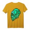 Grün Mint Löwen Kopf T-Shirt – Majestätisches Tiermotiv für Katzen- und Tierliebhaber, Geschenkidee