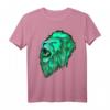 Grün Mint Löwen Kopf T-Shirt – Majestätisches Tiermotiv für Katzen- und Tierliebhaber, Geschenkidee