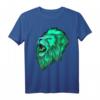 Grün Mint Löwen Kopf T-Shirt – Majestätisches Tiermotiv für Katzen- und Tierliebhaber, Geschenkidee