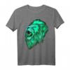 Grün Mint Löwen Kopf T-Shirt – Majestätisches Tiermotiv für Katzen- und Tierliebhaber, Geschenkidee