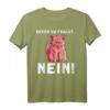 Lustiges Katzen T-Shirt mit Spruch 'Bevor du fragst Nein' – Perfektes Geschenk für Zyniker, Misanthropen und Ironie-Liebhaber