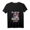Damen T-Shirt mit lustigem Katzen Spruch - Tiermotive, V-Ausschnitt, Perfekt für Katzenliebhaber & Tierfreunde zum Geburtstag, Weihnachten & Valentinstag