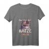 Damen T-Shirt mit lustigem Katzen Spruch - Tiermotive, V-Ausschnitt, Perfekt für Katzenliebhaber & Tierfreunde zum Geburtstag, Weihnachten & Valentinstag