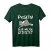 Lustiges Katzen Schlafshirt - Positiv auf müde getestet, Perfektes Geschenk für Katzenliebhaber und Cat Lovers zu Weihnachten