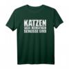 Katzen weil Menschen scheisse sind | Lustiges Statement T-Shirt für Katzenliebhaber und Züchter