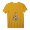 Damen Cat Katze Weihnachten T-Shirt mit Baum und Lichtern – Lustiges Geschenk für Tierliebhaber und Festtage