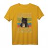 Coffee Because Murder Is Wrong Damen Vintage Katzen Kaffee T-Shirt – Lustiges Sarkasmus Outfit für Kaffee- und Katzenliebhaber