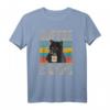 Coffee Because Murder Is Wrong Damen Vintage Katzen Kaffee T-Shirt – Lustiges Sarkasmus Outfit für Kaffee- und Katzenliebhaber