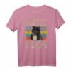 Coffee Because Murder Is Wrong Damen Vintage Katzen Kaffee T-Shirt – Lustiges Sarkasmus Outfit für Kaffee- und Katzenliebhaber
