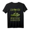 Ein Herz für Deutsche große Katzen Panzerauto T-Shirt - Das perfekte Geschenk für Tankfans, Panzerfahrer und Militärliebhaber