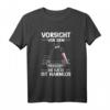 Herren Katzen T-Shirt - Vorsicht Vor Dem Herrchen Die Katze Ist Harmlos, Lustiges Geschenk für Katzenliebhaber und Katzenpapas