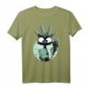 Lustiges Schwarze Katze T-Shirt mit Freiheitsstatue - Süßes Katzen Design für USA Fans und Tierliebhaber