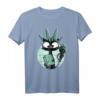 Lustiges Schwarze Katze T-Shirt mit Freiheitsstatue - Süßes Katzen Design für USA Fans und Tierliebhaber