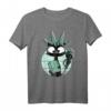 Lustiges Schwarze Katze T-Shirt mit Freiheitsstatue - Süßes Katzen Design für USA Fans und Tierliebhaber