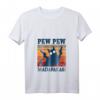 Lustiges Pew Pew Madafakas Katzen T-Shirt mit V-Ausschnitt – Sommerliches Vintage Katzenmotiv für Frauen und Männer, perfekte Geschenkidee für Katzenliebhaber und Humor-Fans