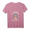 Lass Hirn regnen oder Steine Katze T-Shirt mit V-Ausschnitt - Lustiger Spruch für genervte Menschen und Katzenliebhaberinnen